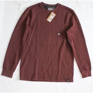 Eddie Bauer Midweight Thermal Crew Shirt Mens Small Cherry Recycled NWT